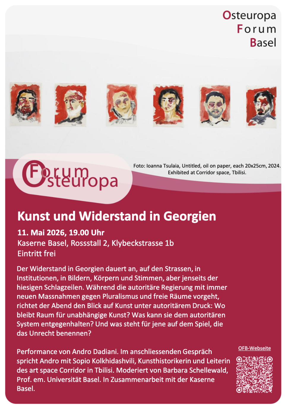 Flyer Kunst und Widerstand in Georgien